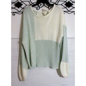 Blu Pepper Pullover Sweater Women's Size L Multicolor Long Sleeve Round Neck